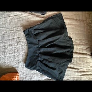 black mini skirt